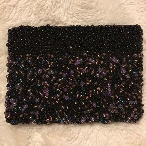 **NEW** Beaded Wallet - Purple & Black